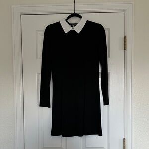 Black Collared Mini Dress